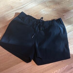 Women's Black Lululemon Drawstring Shorts